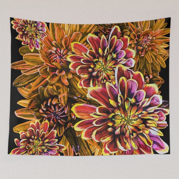 Item preview, Orange Chrysanthemums 3 designed and sold by nastiaart.