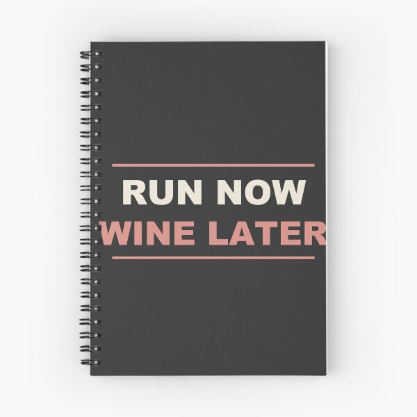 Item preview, Run Now Wine Later - Funny Running designed and sold by RetroThreadWorks.