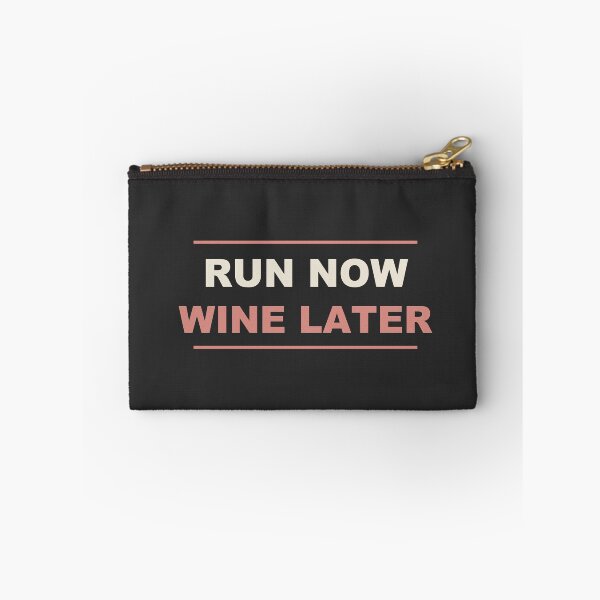 Item preview, Run Now Wine Later - Funny Running designed and sold by RetroThreadWorks.