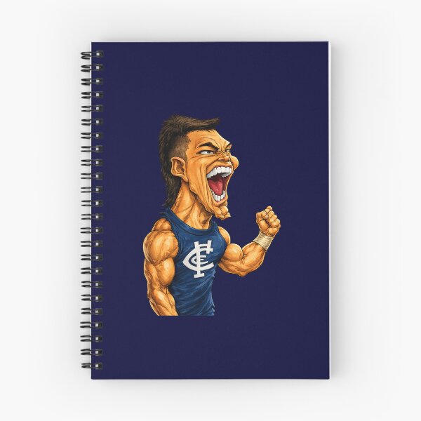 Item preview, Patrick Cripps Cartoon Drawing Carlton Blues AFL designed and sold by Luke Foran Sports Art.