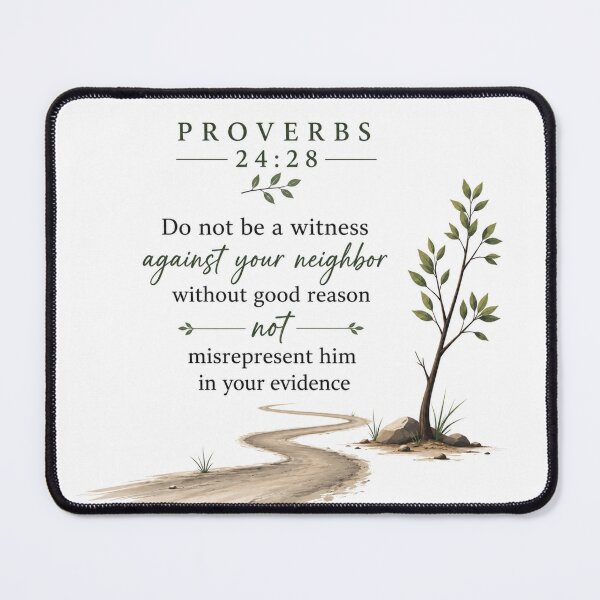 Item preview, Proverbs 24:28 Bible Verse Minimalist Christian Wall Art | Do Not Bear False Witness Scripture Design designed and sold by Fabrifrank.