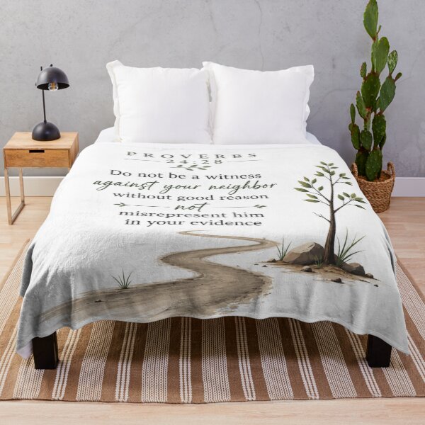 Item preview, Proverbs 24:28 Bible Verse Minimalist Christian Wall Art | Do Not Bear False Witness Scripture Design designed and sold by Fabrifrank.