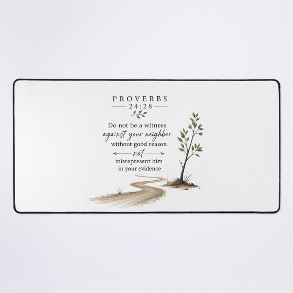 Item preview, Proverbs 24:28 Bible Verse Minimalist Christian Wall Art | Do Not Bear False Witness Scripture Design designed and sold by Fabrifrank.