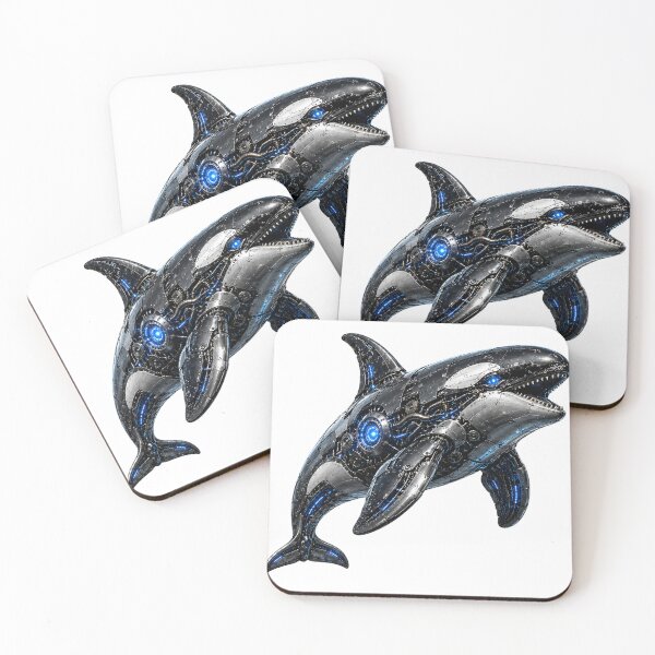 Item preview, Steel Orca V5 – Powerful Mechanical Killer Whale | Futuristic Cyber Ocean Art designed and sold by SteelCoat Studio.