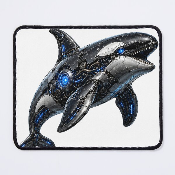 Item preview, Steel Orca V5 – Powerful Mechanical Killer Whale | Futuristic Cyber Ocean Art designed and sold by SteelCoat Studio.