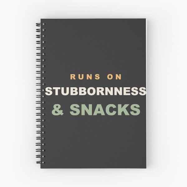Item preview, Runs On Stubbornness & Snacks - Funny Running designed and sold by RetroThreadWorks.