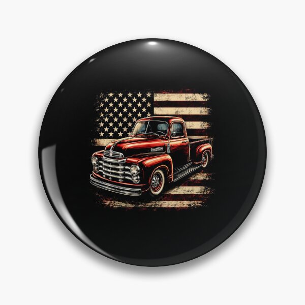 Item preview, Vintage Red Classic Pickup Truck With American Flag Patriotic USA Design designed and sold by Osstaramilua.