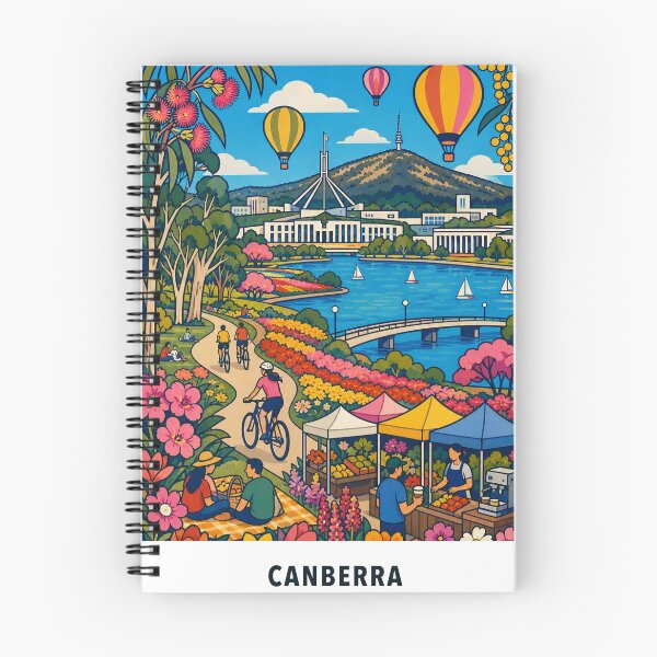 Item preview, Canberra Floriade Balloons Lake Burley Griffin Collage designed and sold by Print My Town.