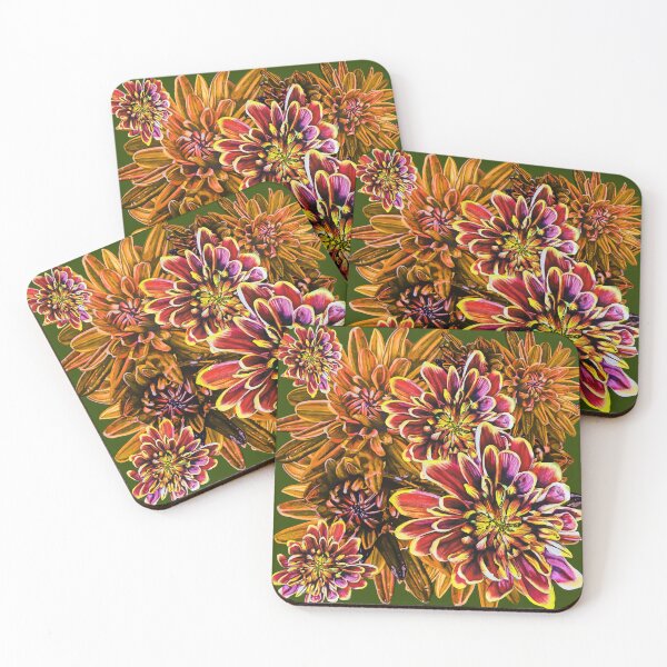 Item preview, Orange Chrysanthemums 4 designed and sold by nastiaart.