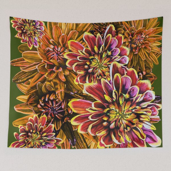 Item preview, Orange Chrysanthemums 4 designed and sold by nastiaart.