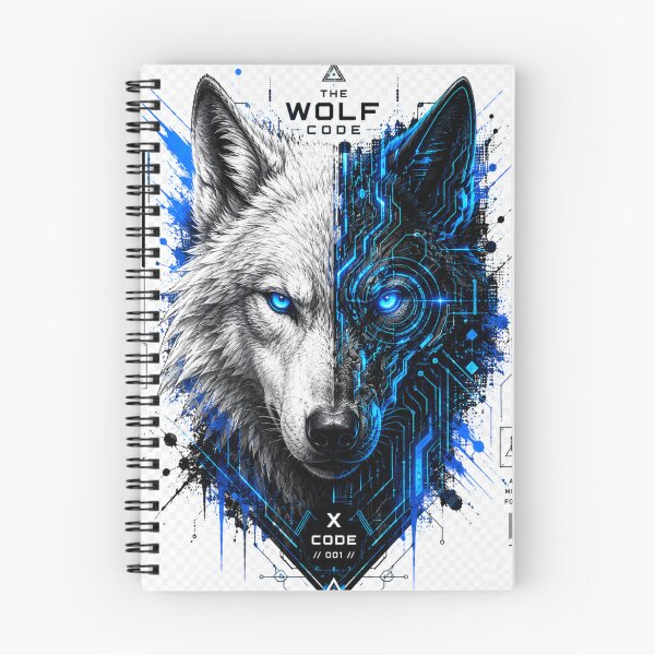 Item preview, The Wolf Code | Cyberpunk Wolf Streetwear | Futuristic Techwear Graphic designed and sold by TeeVibeHaus.