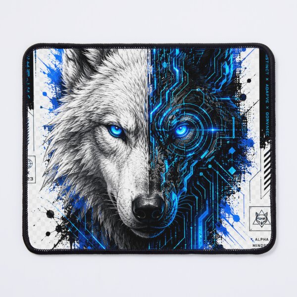 Item preview, The Wolf Code | Cyberpunk Wolf Streetwear | Futuristic Techwear Graphic designed and sold by TeeVibeHaus.