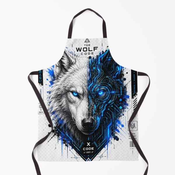 Item preview, The Wolf Code | Cyberpunk Wolf Streetwear | Futuristic Techwear Graphic designed and sold by TeeVibeHaus.