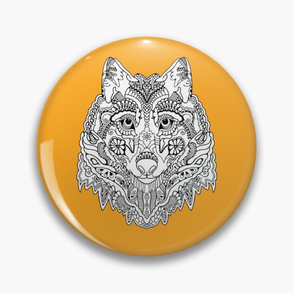 Item preview, Intricate Wolf Coloring Page For Custom Apparel designed and sold by Raloel Art.