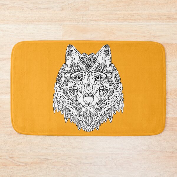 Item preview, Intricate Wolf Coloring Page For Custom Apparel designed and sold by Outlet Raloel.