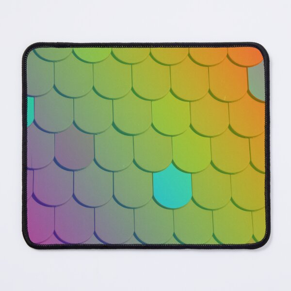 Item preview, Colorful Rainbow Roof Tile Pattern | Mosaic Scale Art Print | Bohemian Pattern Decor designed and sold by DigitalChickHub.