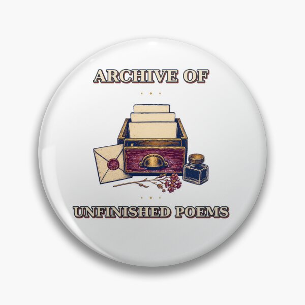 Item preview, Unfinished Poems Archive Vintage Writer Emblem designed and sold by Freshloop Studio | Whimsical Vintage Art.