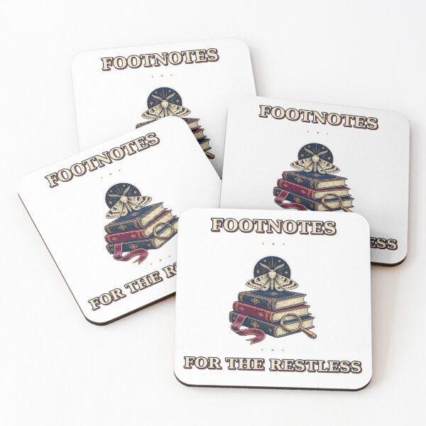 Item preview, Restless Footnotes Moth and Stacked Books Emblem designed and sold by Freshloop Studio | Whimsical Vintage Art.
