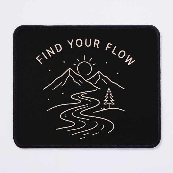 Item preview, Find Your Flow Minimalist Mountain River Nature Design designed and sold by Lynn Creates.