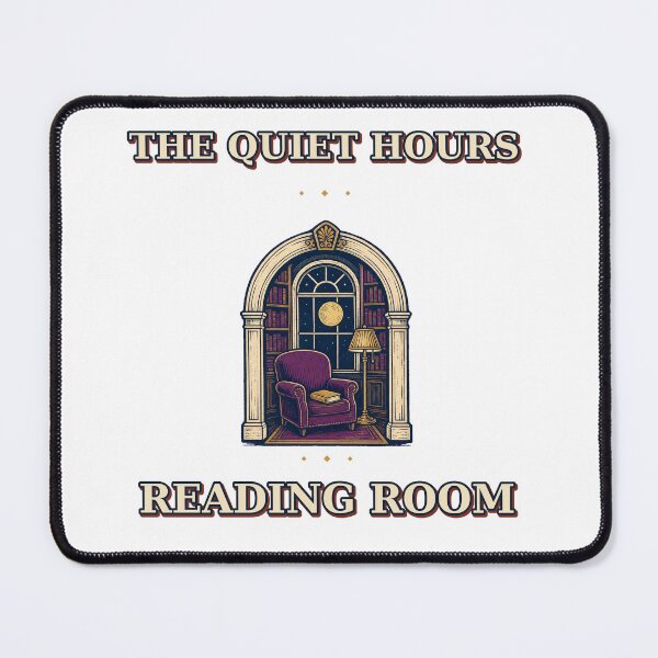 Item preview, Quiet Hours Reading Room Vintage Library Crest designed and sold by Freshloop Studio | Whimsical Vintage Art.