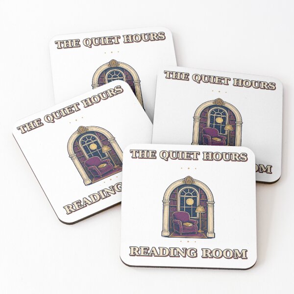 Item preview, Quiet Hours Reading Room Vintage Library Crest designed and sold by Freshloop Studio | Whimsical Vintage Art.