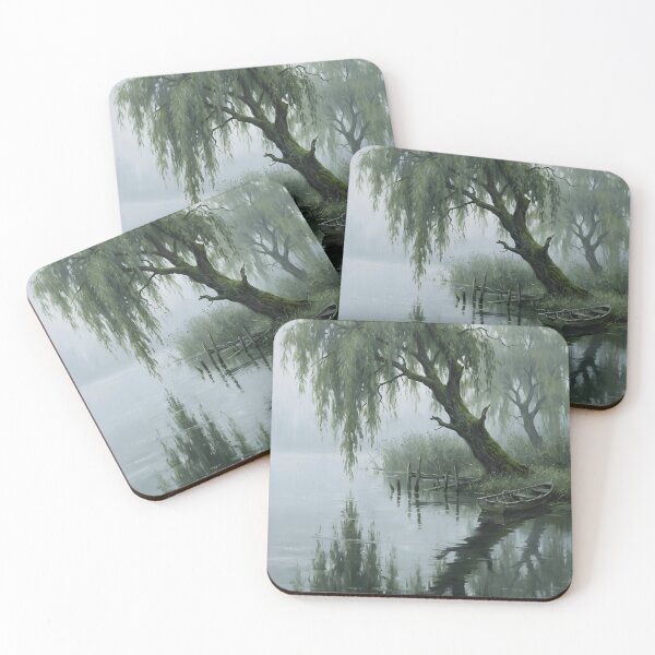 Item preview, Tranquil Lakeside Scene with Boat designed and sold by Glundungwalter.