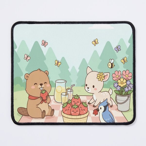 Item preview, Kawaii Woodland Friends Summer Picnic Cute Animal Design designed and sold by InspiredCreatives.