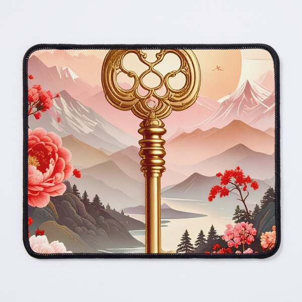 Item preview, The Golden Key to Serenity | Chinoiserie Key designed and sold by CottageArtistry.