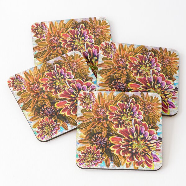 Item preview, Orange Chrysanthemums Background 1 designed and sold by nastiaart.