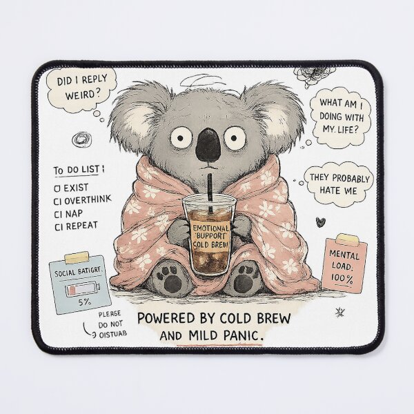 Item preview, Anxious Koala Powered By Cold Brew designed and sold by So Much 2 See.
