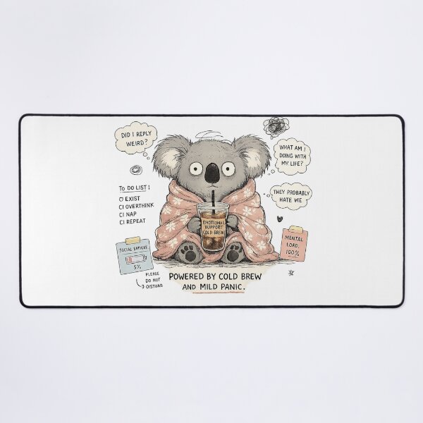 Item preview, Anxious Koala Powered By Cold Brew designed and sold by So Much 2 See.