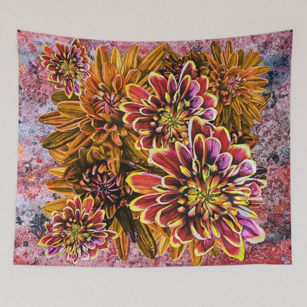 Item preview, Orange Chrysanthemums Background 2 designed and sold by nastiaart.