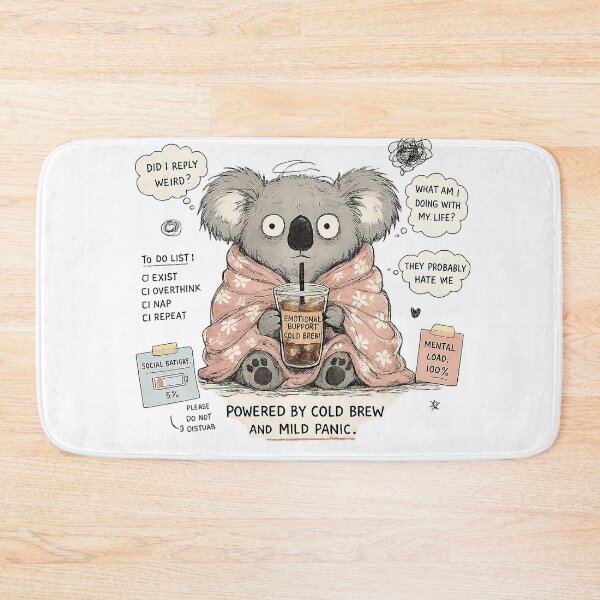 Item preview, Anxious Koala Powered By Cold Brew designed and sold by So Much 2 See.