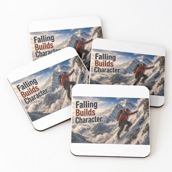Item preview, Falling Builds Character -  Mountaineer - panorama designed and sold by AcornAndPebble.