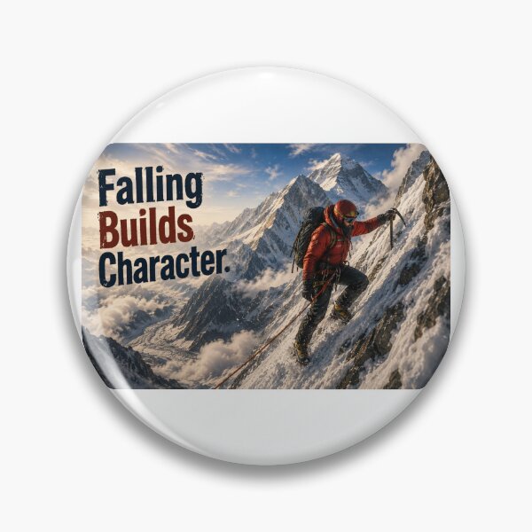 Item preview, Falling Builds Character -  Mountaineer - panorama designed and sold by AcornAndPebble.