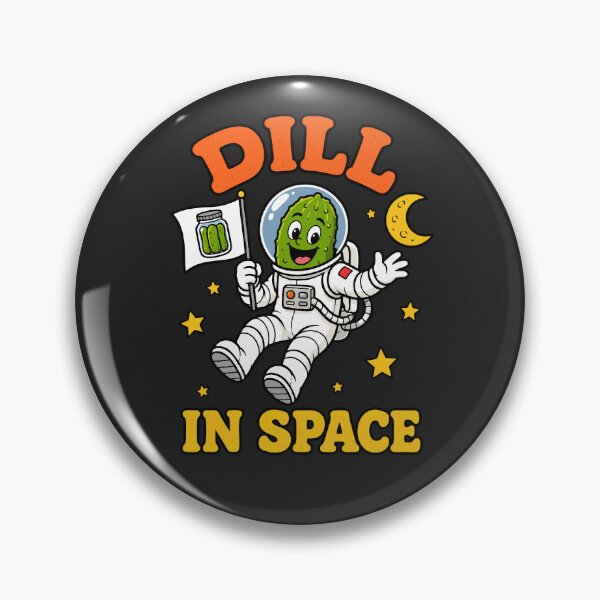 Item preview, Dill In Space Funny Retro Astronaut Pickle designed and sold by DigitalGlade.