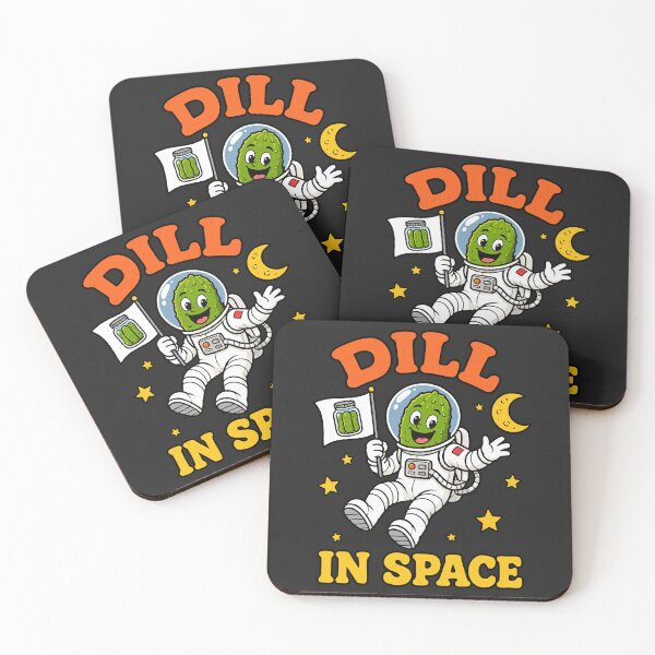 Item preview, Dill In Space Funny Retro Astronaut Pickle designed and sold by DigitalGlade.