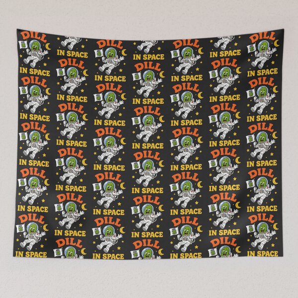 Item preview, Dill In Space Funny Retro Astronaut Pickle designed and sold by DigitalGlade.