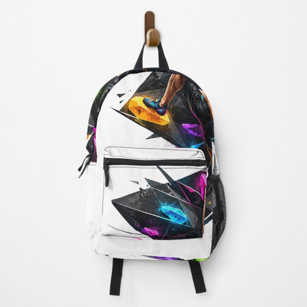 Item preview, Rock Climbing Geometric Low Poly Neon Bouldering Art designed and sold by BartArtPhoto.