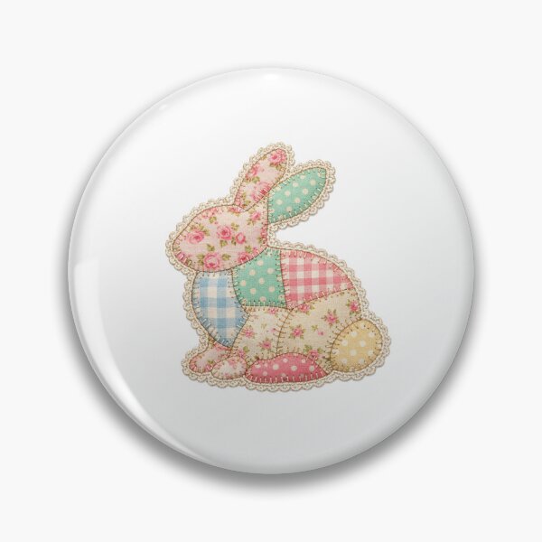 Item preview, Cute Patchwork Bunny - Cozy Floral Calico Rabbit Illustration designed and sold by VividaHadeil.