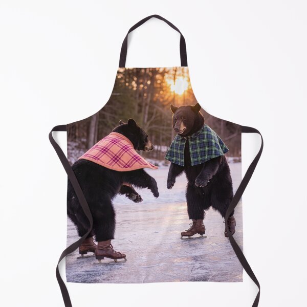 Item preview, Black Bears on an Ice Skating Date designed and sold by Tridentulus.