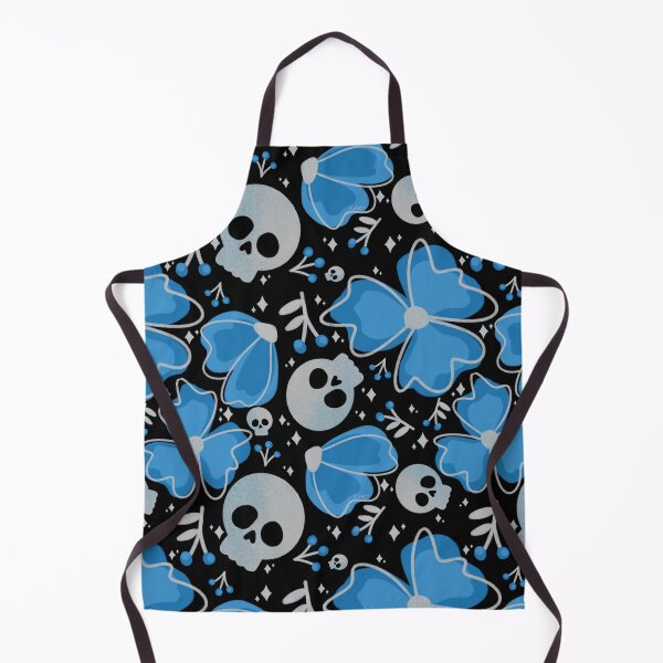 Item preview, Skulls and Stars in Wildflower Meadow in blue designed and sold by studioaudrea.