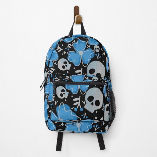 Item preview, Skulls and Stars in Wildflower Meadow in blue designed and sold by studioaudrea.