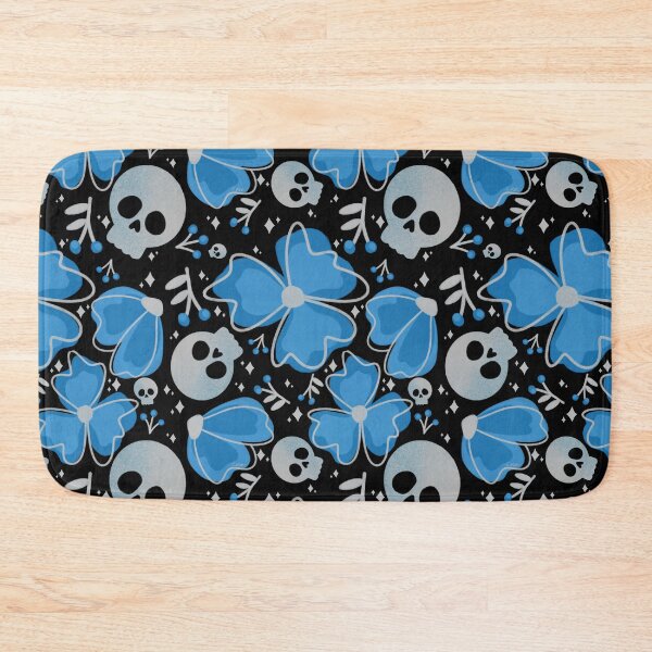 Item preview, Skulls and Stars in Wildflower Meadow in blue designed and sold by studioaudrea.