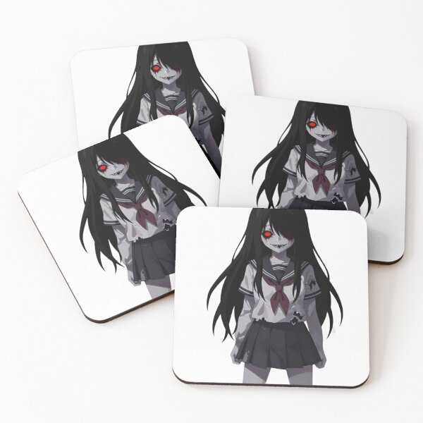 Item preview, Scary anime school girl designed and sold by Woodins.