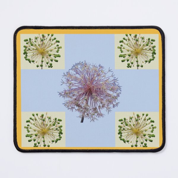 Item preview, Minimalist Decorative Garlic Flower Macro Photography Collage designed and sold by JurateArt-DK.