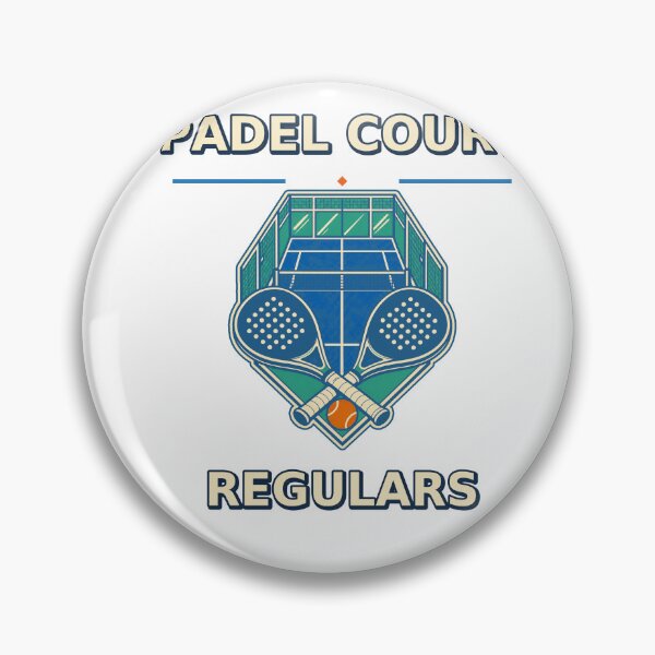 Item preview, Retro Padel Court Regulars Racket Club Badge designed and sold by Freshloop Studio | Whimsical Vintage Art.