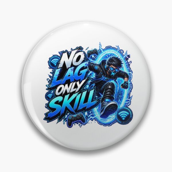 Item preview, NO LAG ONLY SKILL Gaming Sticker | Neon Esports Gamer Design designed and sold by Stylestickers55.