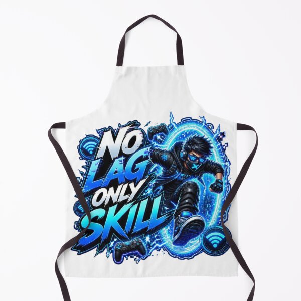 Item preview, NO LAG ONLY SKILL Gaming Sticker | Neon Esports Gamer Design designed and sold by Stylestickers55.
