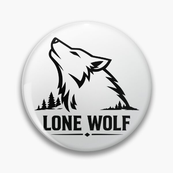 Item preview, Lone Wolf Wolf motif with nature silhouette designed and sold by Pommes im Bett.